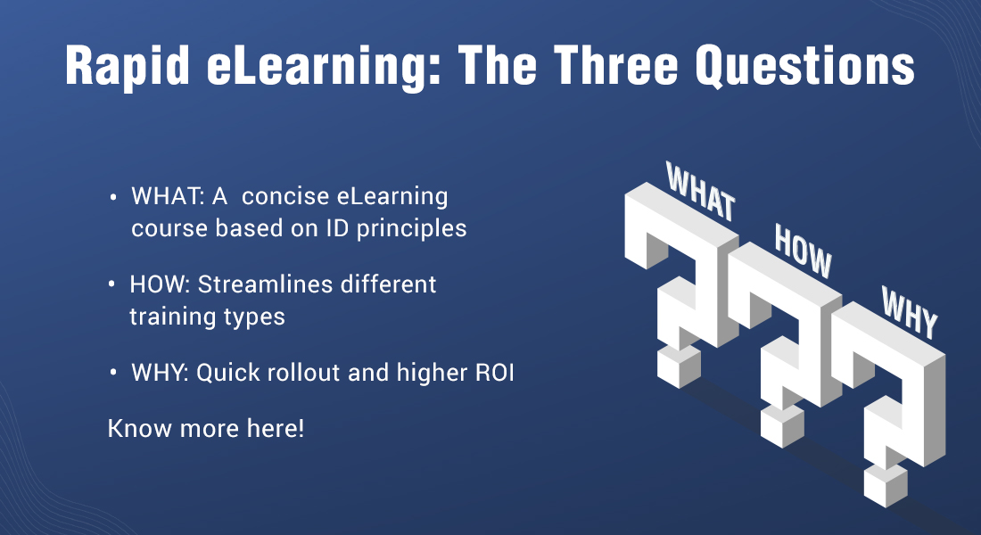 关于快速E-learning你必须知道的三个关键问题