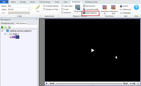 通过将视频转换为FLV MP4来启用“添加标题”选项