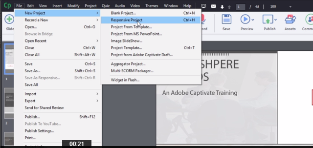 在Captivate 2017创建响应式项目