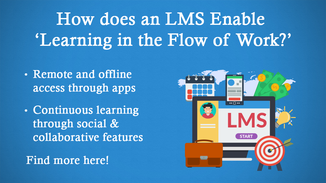现代LMS在“工作流程中的学习”中的作用